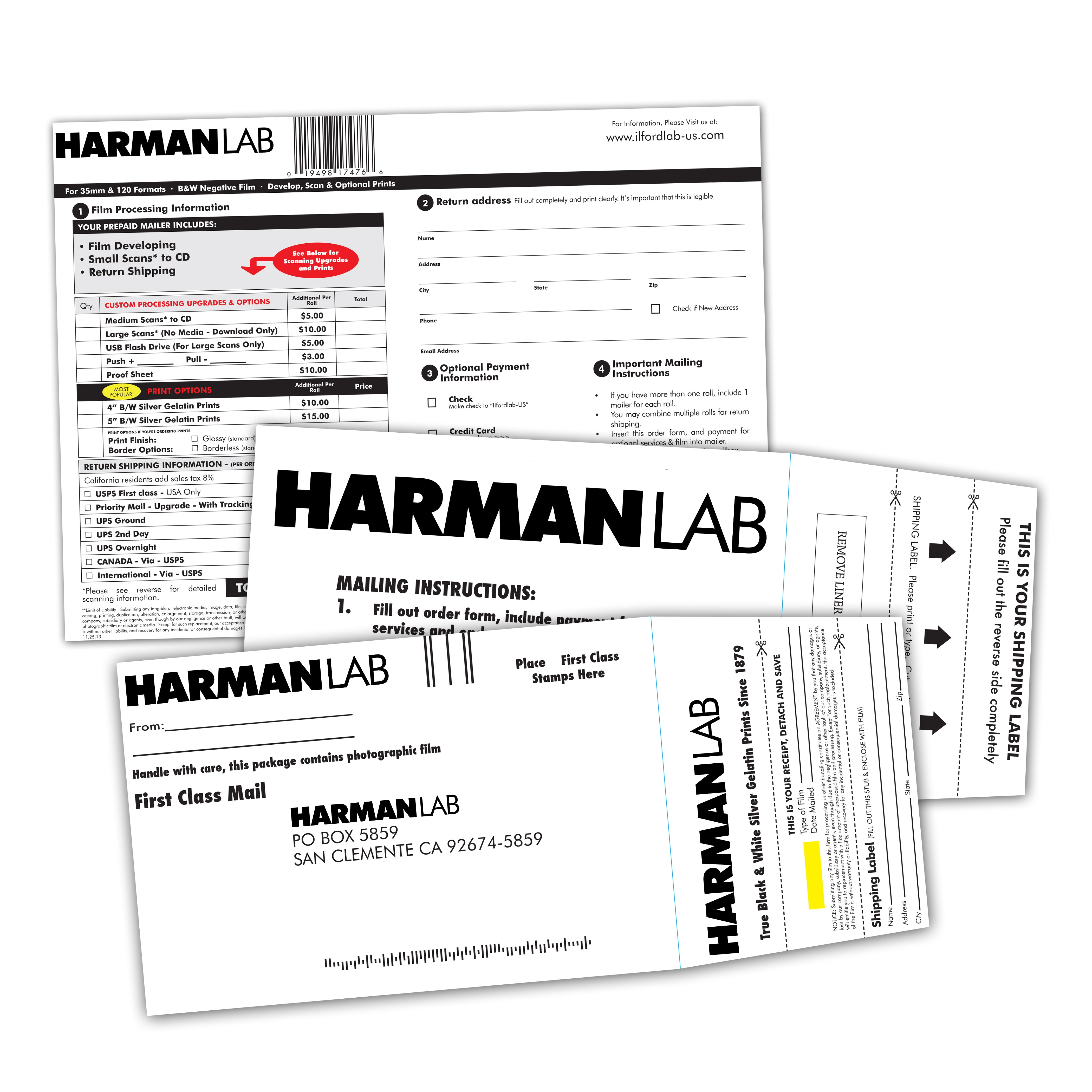Prepaid Mailer โ Harman Lab US